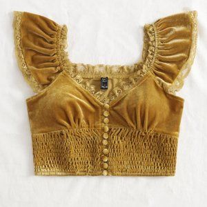 Velvet Crop Top
